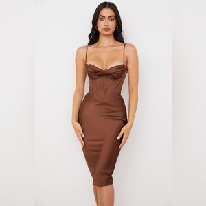 MYRNA Satin Corset Dress